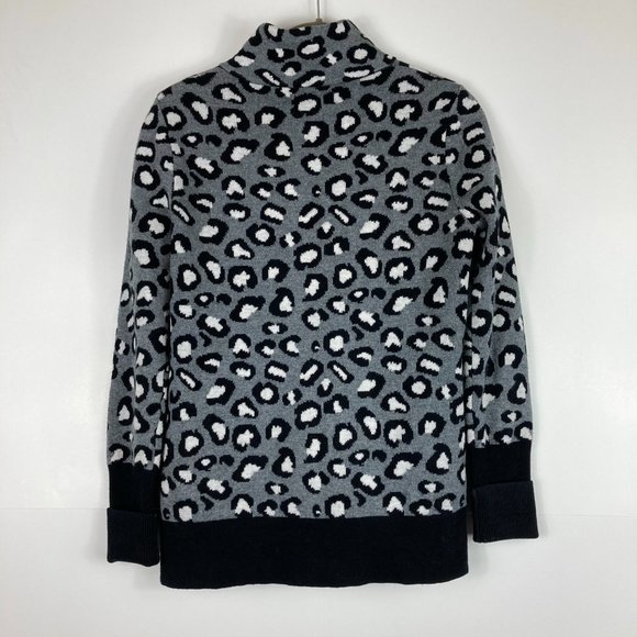 Rachel Zoe Full Zip Leopard Sweater Jacket Sz XS - Picture 3 of 9